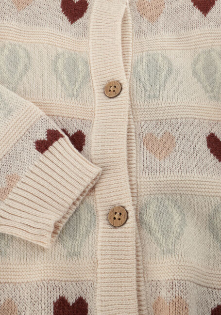 Creme LIL' ATELIER Vest NBFLAMAI KNY LS KNIT CARD LIL - large