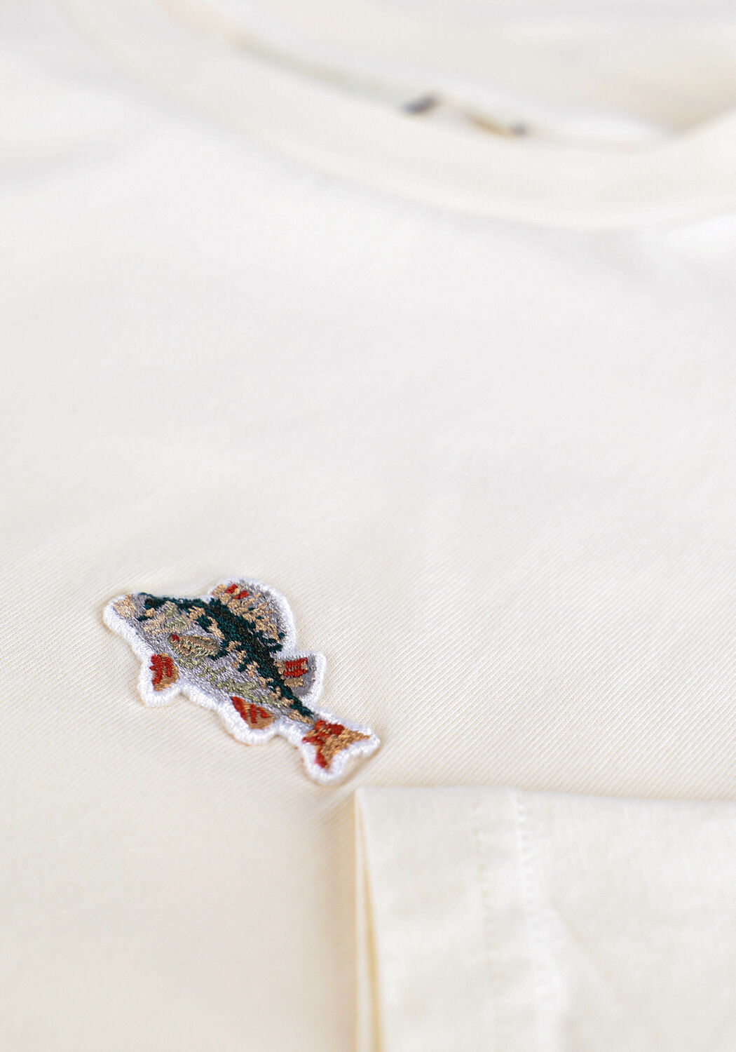 Gebroken wit FOR&Eacute;T T-shirt FISH T-SHIRT - large