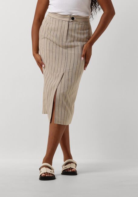 Beige CO'COUTURE Midirok LINEN PIN PENCIL SKIRT - large