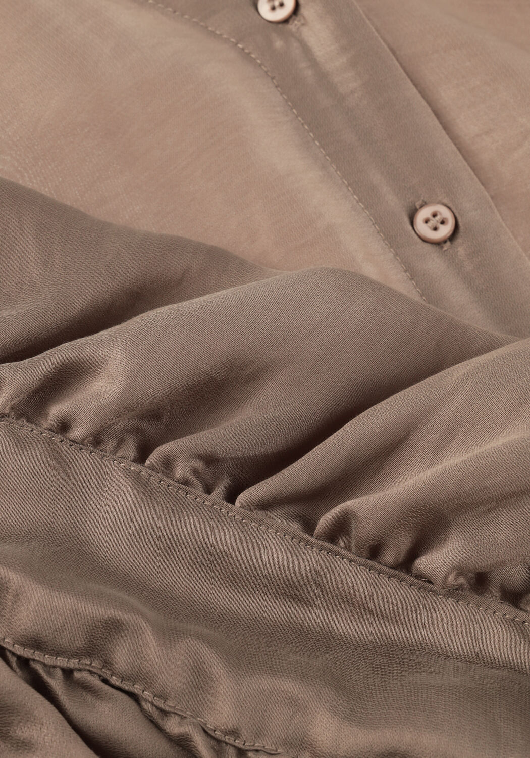 Taupe MSCH COPENHAGEN Blouses MSCHRAMONA RIKKELIA VOLUME SHIRT - large