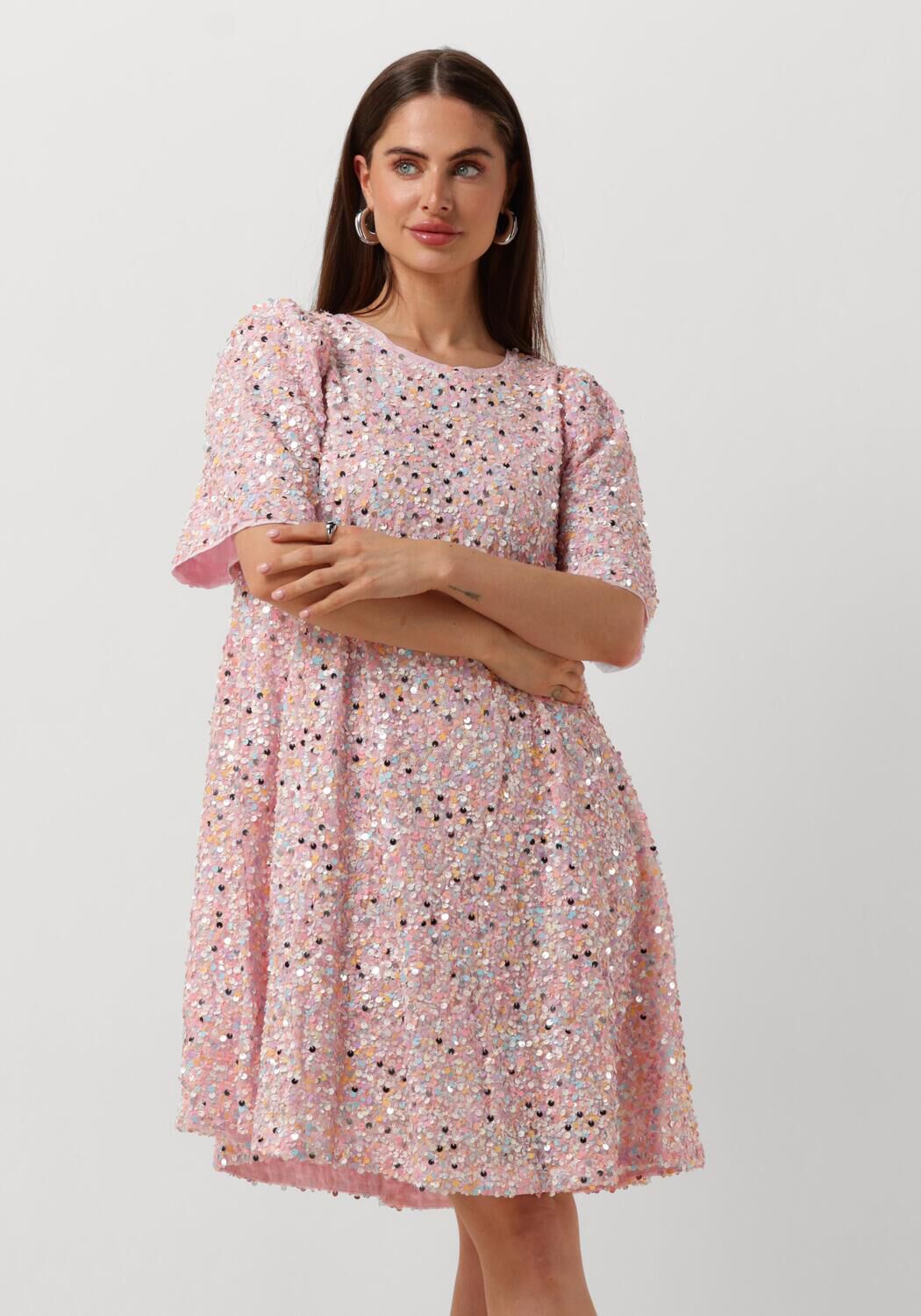 Y.A.S Roze Mini Jurk voor Vrouwen Multicolor Dames