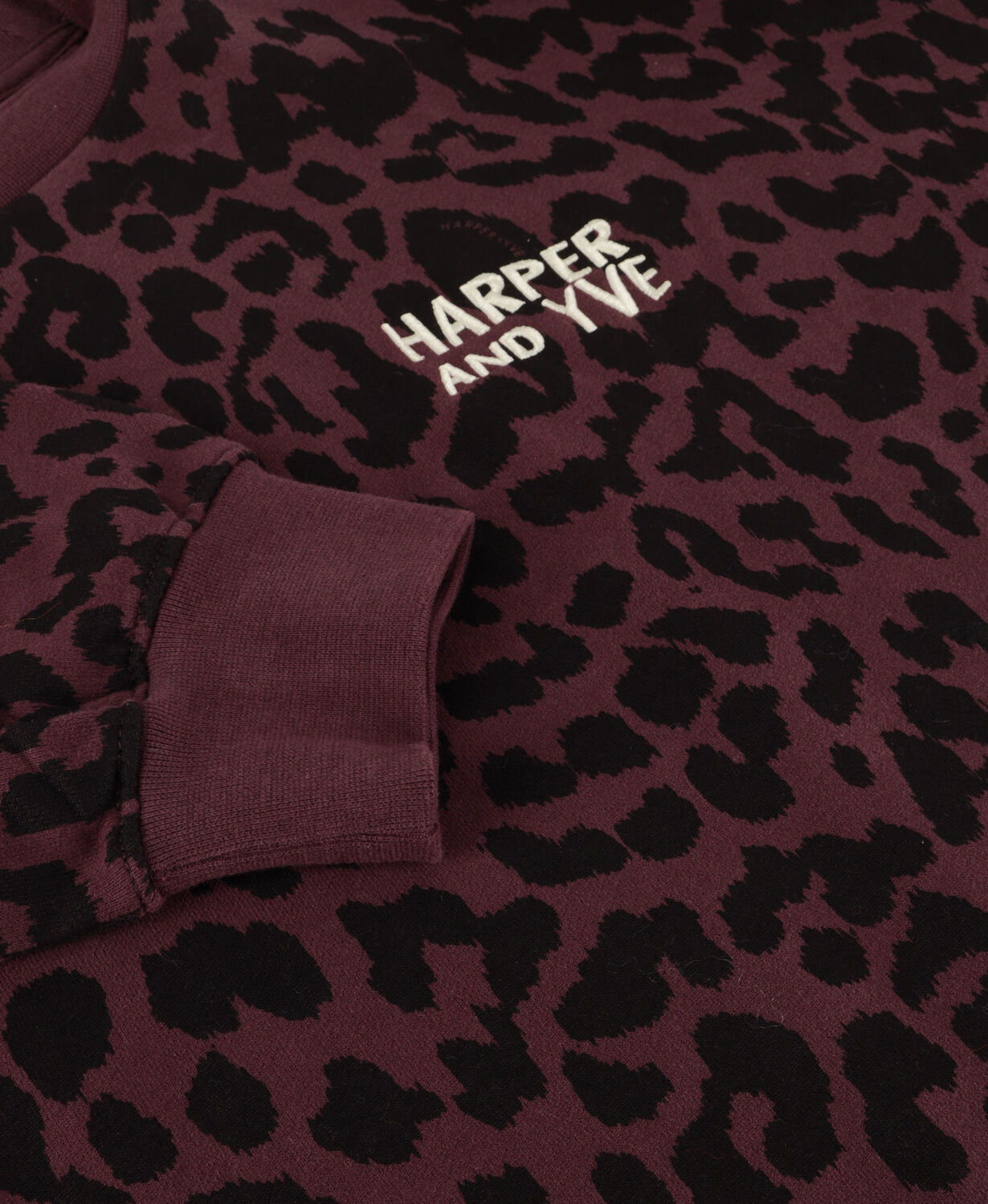 Paarse HARPER & YVE Trui LEOPARD-SW - large