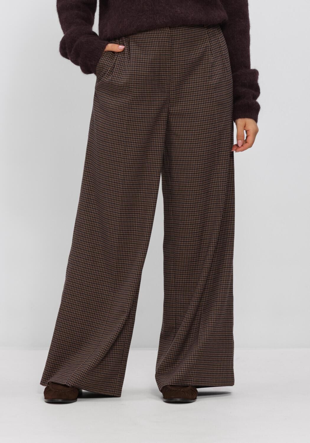 Bruine BEAUMONT Wijde broek RENATA PANTS - large