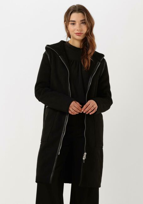 Zwarte GOOSECRAFT Leren jas ADELYN COAT - large