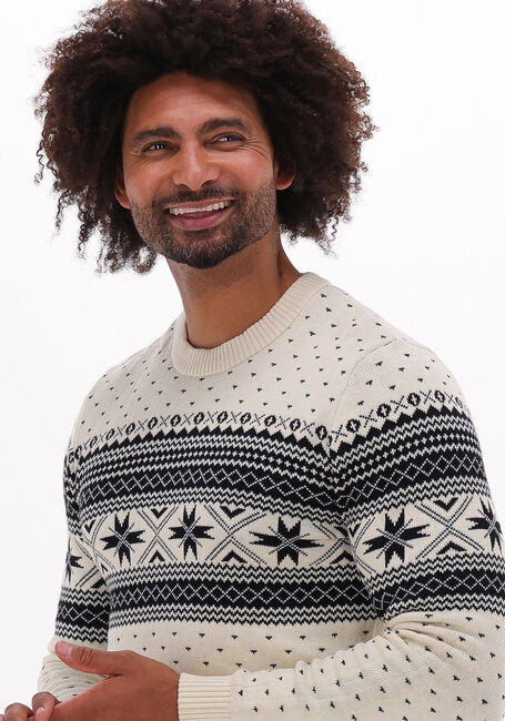 Gebroken wit SELECTED HOMME Trui CLAUS LS KNIT CREW NECK - large