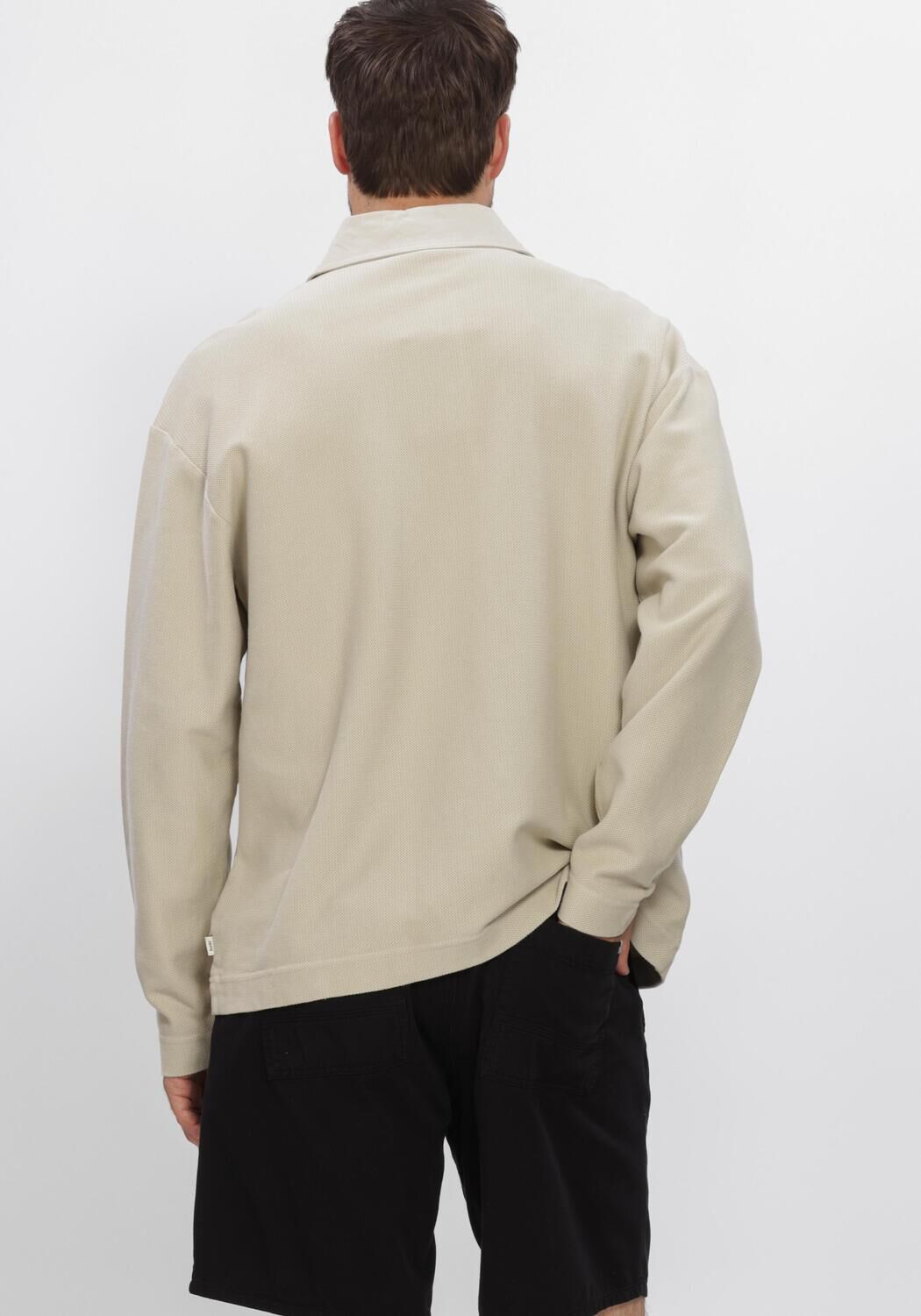 Beige FOR&Eacute;T Polo HERB TEXTURED POLO - large