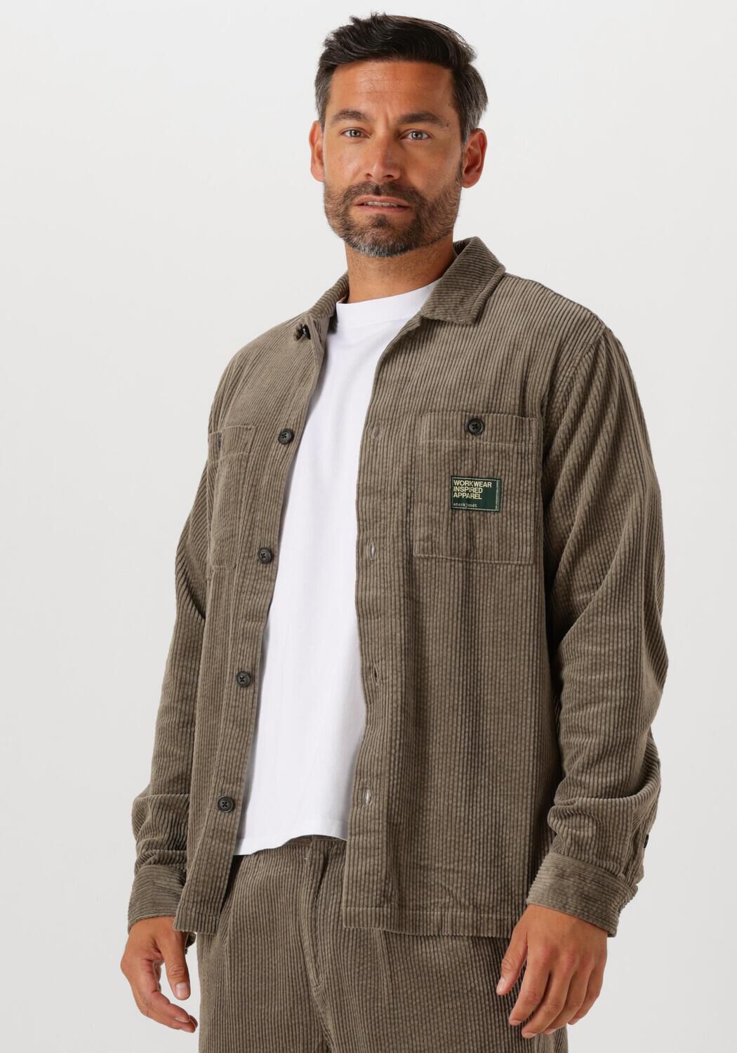 ANERKJENDT Heren Overshirts Aktheo Cord L s Overshirt Groen