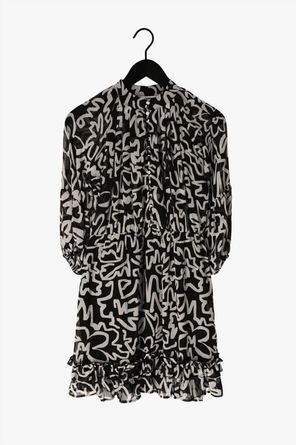 Zwarte COLOURFUL REBEL Mini jurk SUZE MARKER RUFFLE MINI DRESS - large