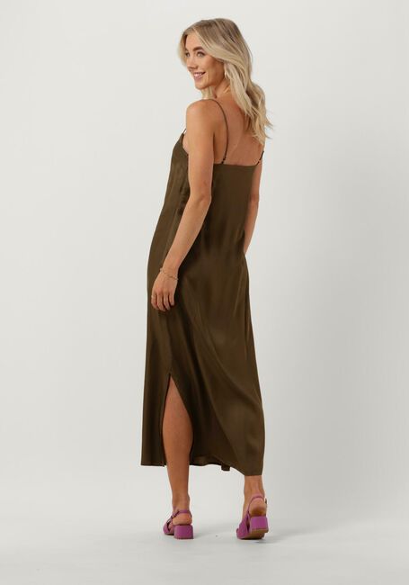 Donkergroene MODSTRÖM Midi jurk CARWYN DRESS - large