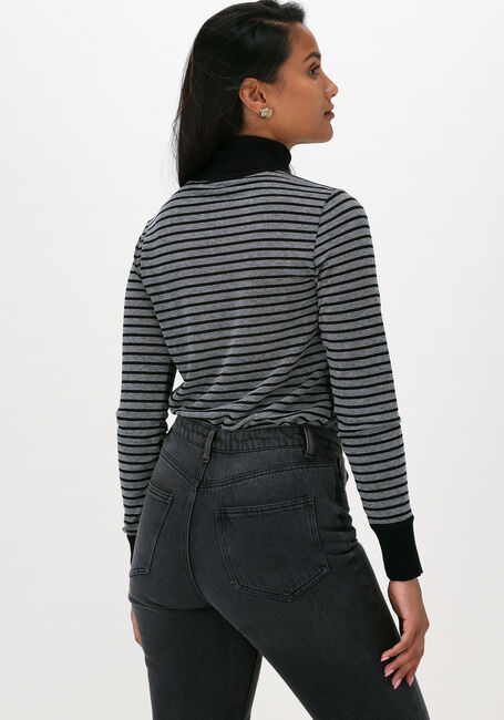 Zwarte MOS MOSH Top CASIO LS-STRIPE ROLLNECK - large
