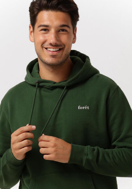 Donkergroene FORÉT Trui DEER HOODIE - large