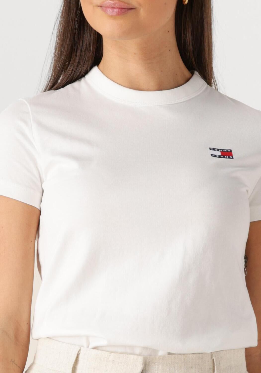 TOMMY JEANS Dames Tops & T-shirts Tjw Reg Badge Tee Wit