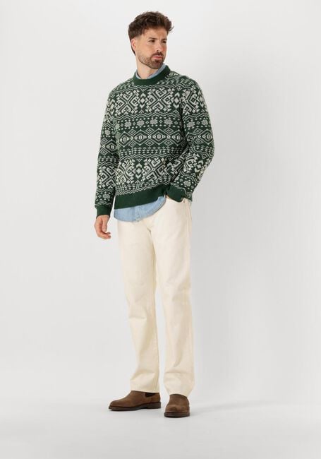 Multi SELECTED MEN Trui SLHHOLGER LS KNIT JAQUARD CREW NECK - large