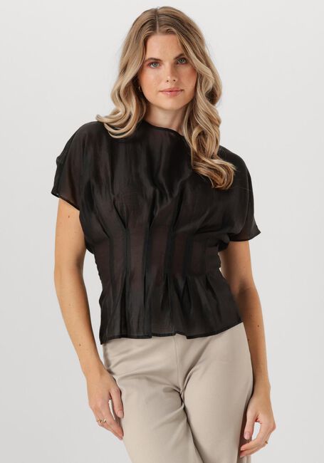 Zwarte SELECTED FEMME Top SLFIRIS SS O-NECK TOP - large