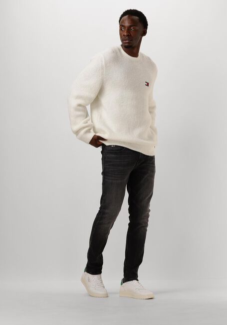 Witte TOMMY JEANS Trui TJM REG WAFFLE SWEATER - large