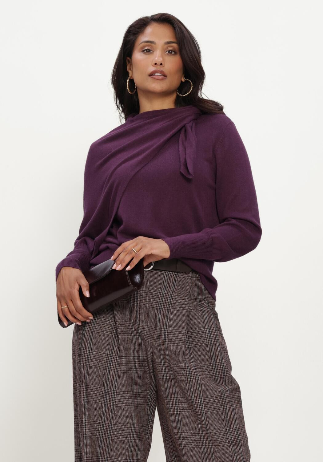 Paarse CAROLINE BISS Trui 4205 - large
