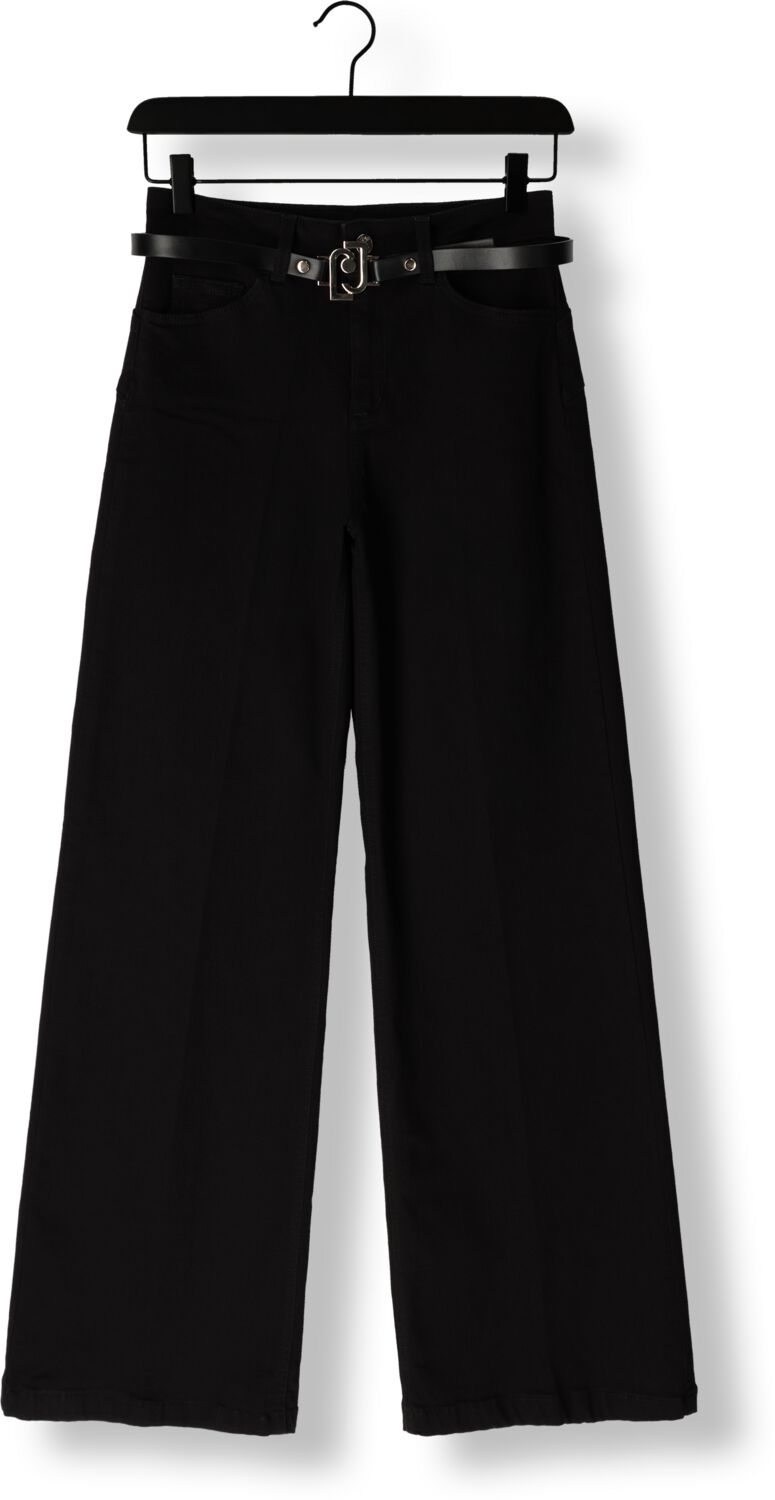 LIU JO Dames Jeans Ecs B.up Flare Belt H.w. Zwart