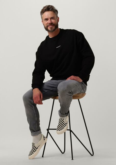 Zwarte PUREWHITE Trui CREWNECK WITH SMALL LOGO ON CHEST AND BIG BACK PRINT - large