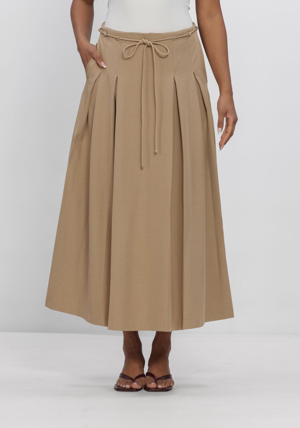 Camel Y.A.S. Rokken YASCAMIA HW LONG SKIRT - large