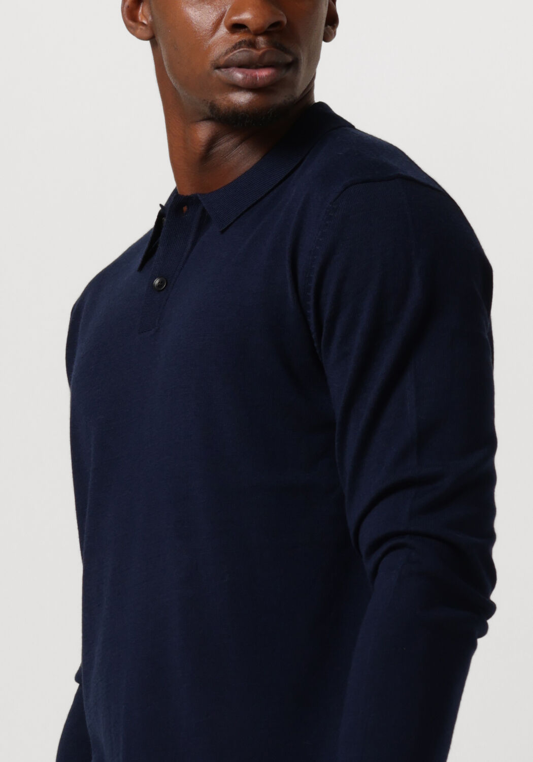 Donkerblauwe SELECTED HOMME Polo SLHTOWN MERINO COOLMAX KNIT POLO