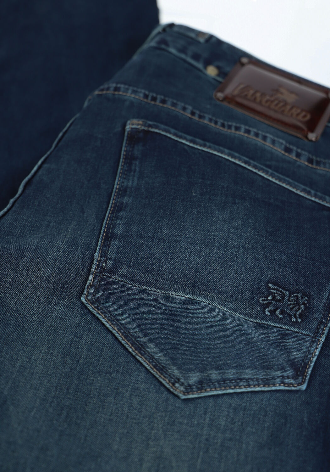 Blauwe VANGUARD Slim fit jeans V850 MID FOUR WAY - large