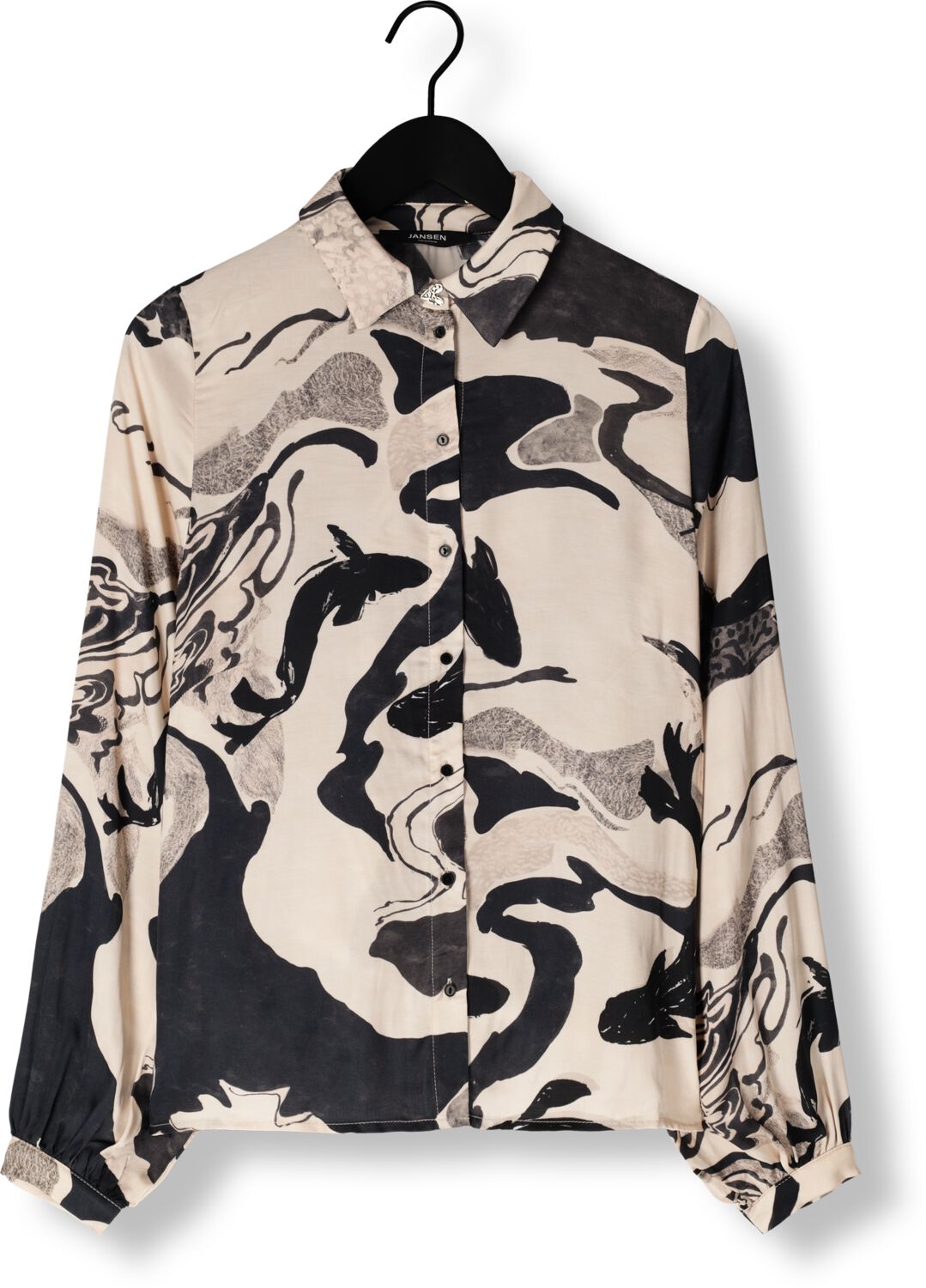 JANSEN AMSTERDAM Dames Blouses Wgp771 Blouse Carola Zand