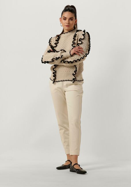 Beige OBJECT Trui OBJYAA L/S KNIT PULLOVER 131 - large