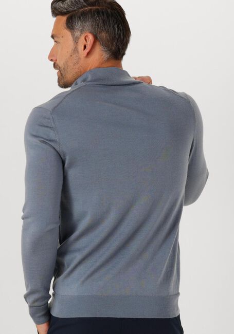 Donkerblauwe PROFUOMO Trui PULLOVER HALF ZIP MERINO - large
