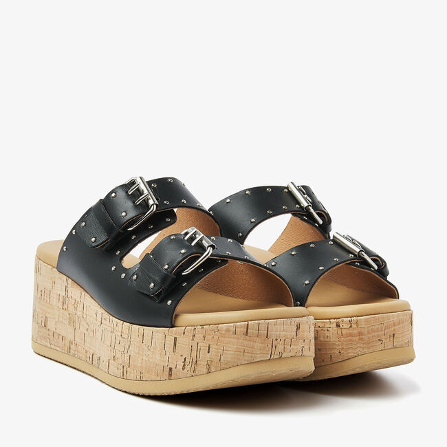 Zwarte VIA VAI Slippers SISSEL MIRA - large