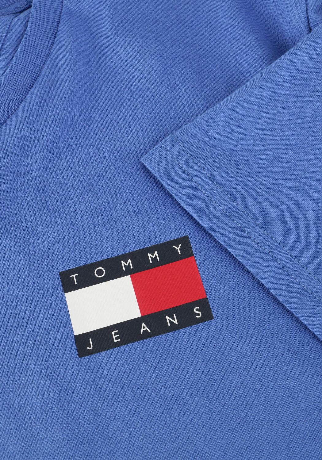 Blauwe TOMMY JEANS T-shirt TJM SLIM ESSENTIAL FLAG TEE EXT - large