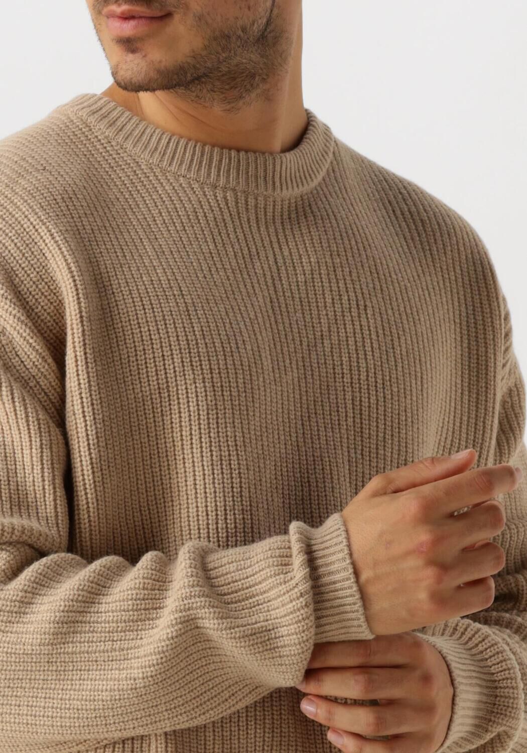 WOODBIRD Heren Truien & Vesten Wbkurt Base Knit Beige