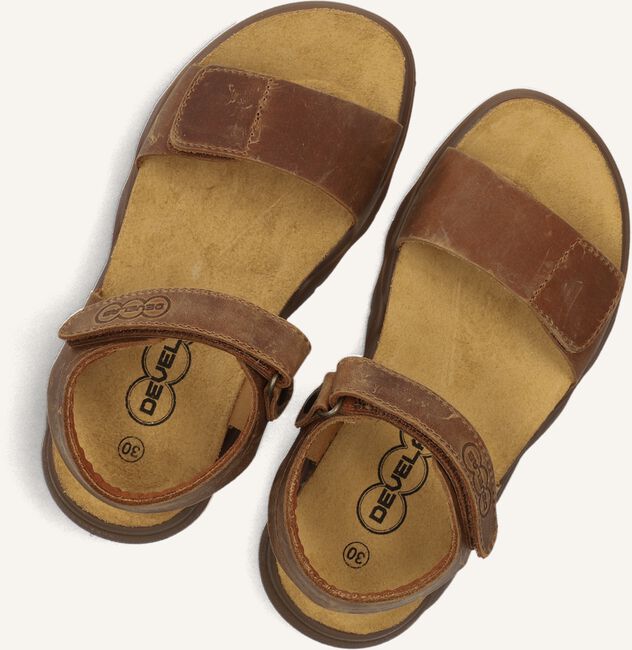 Cognac DEVELAB Platte sandalen 48497 Cognac DEVELAB Platte sandalen 48497 - large