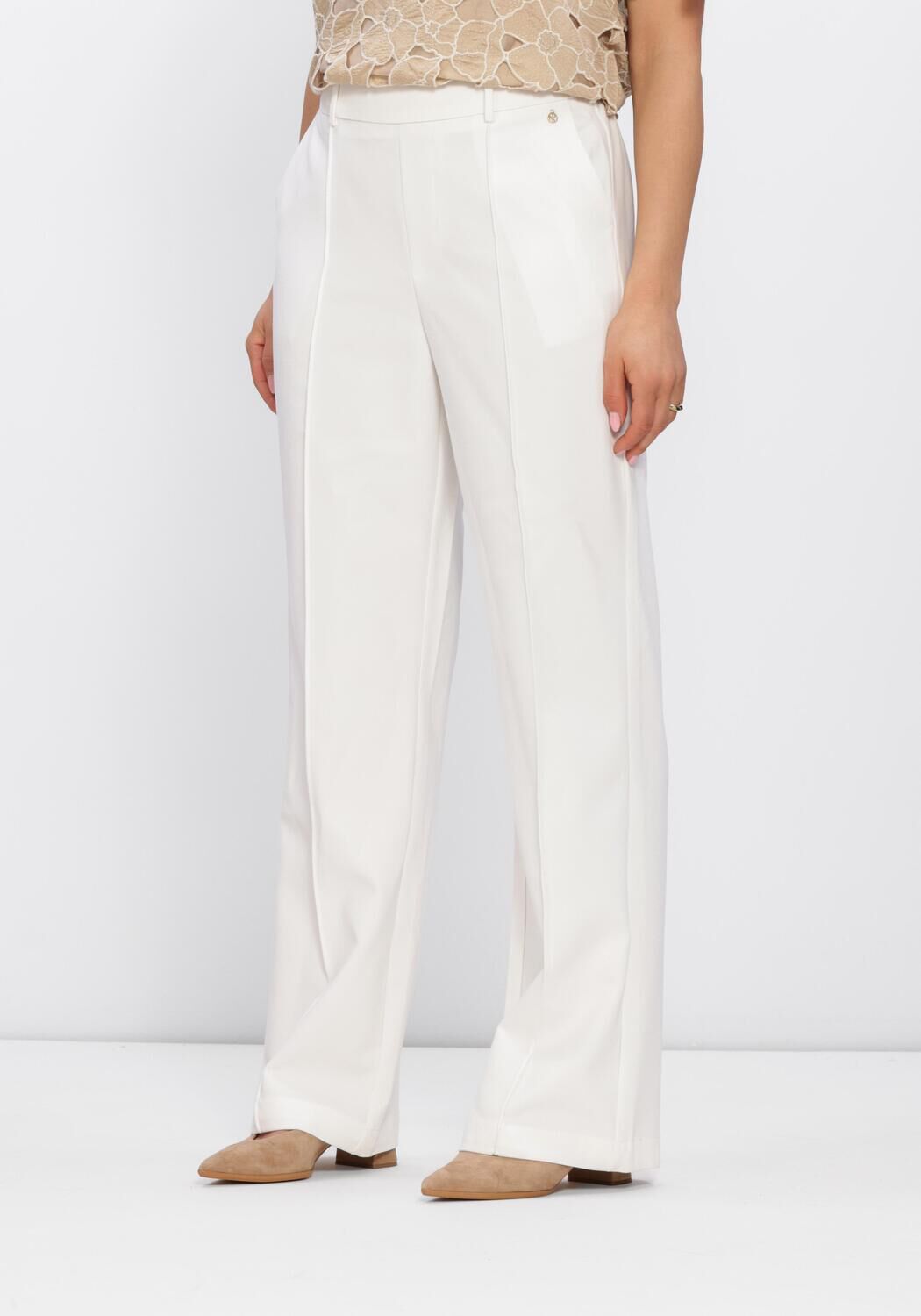 Gebroken wit NUKUS Wijde broek JILL PANTS - large