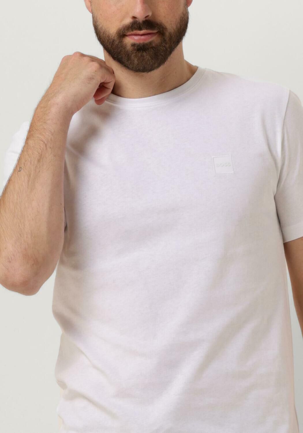 BOSS ORANGE Heren Polo's & T-shirts Tales Wit