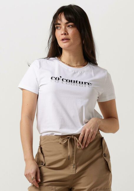 Witte CO'COUTURE T-shirt GLITTER LOGO TEE - large