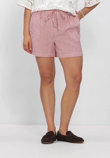 Rode POM AMSTERDAM Broeken SHORTS SEERSUCKER RED WHITE - large