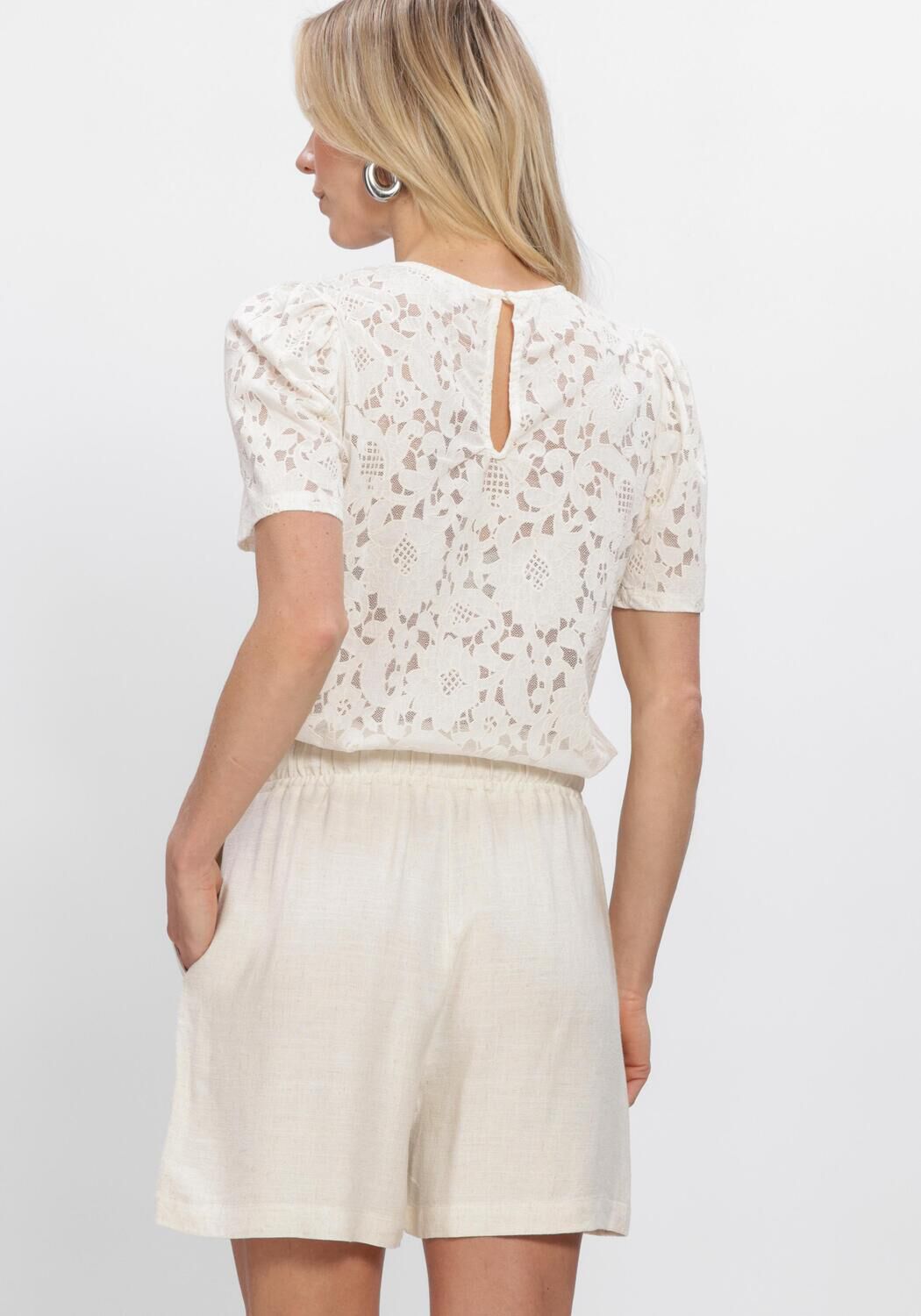 Witte OBJECT Tops & T-shirts OBJBIANCA S/S RE TOP - large
