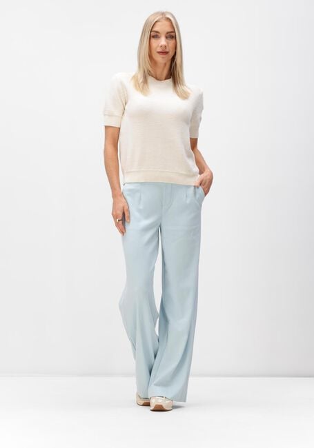 Lichtblauwe OBJECT Wijde broek OBJLISA WIDE PANT - large