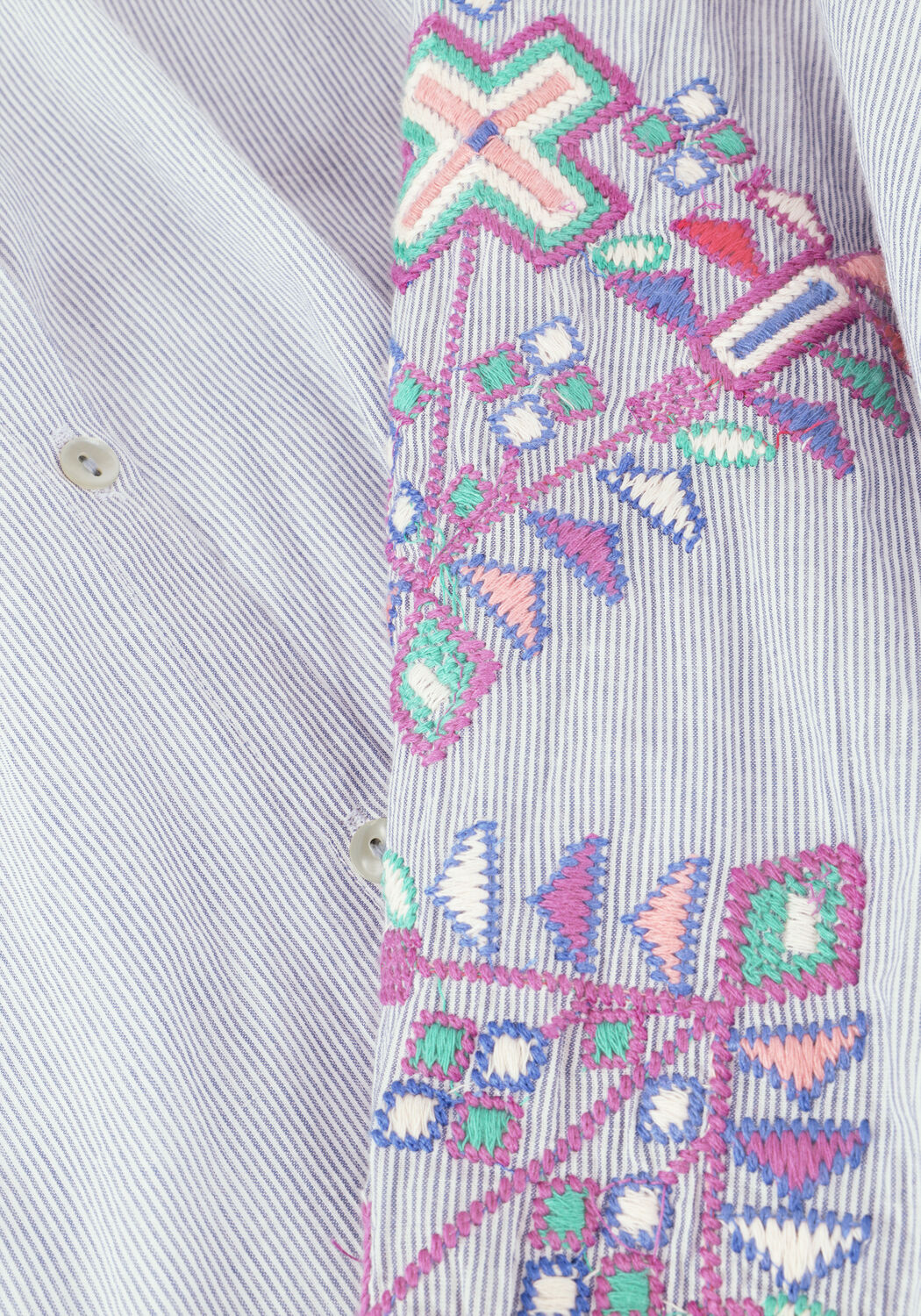 Blauwe BY-BAR Blouses BECKY PINSTRIPE BLOUSE - large