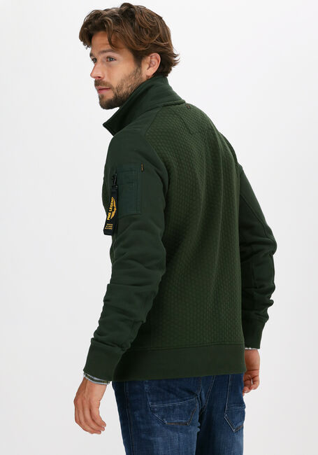 Groene PME LEGEND Vest ZIP JACKET STRUCTURE SWEAT - large