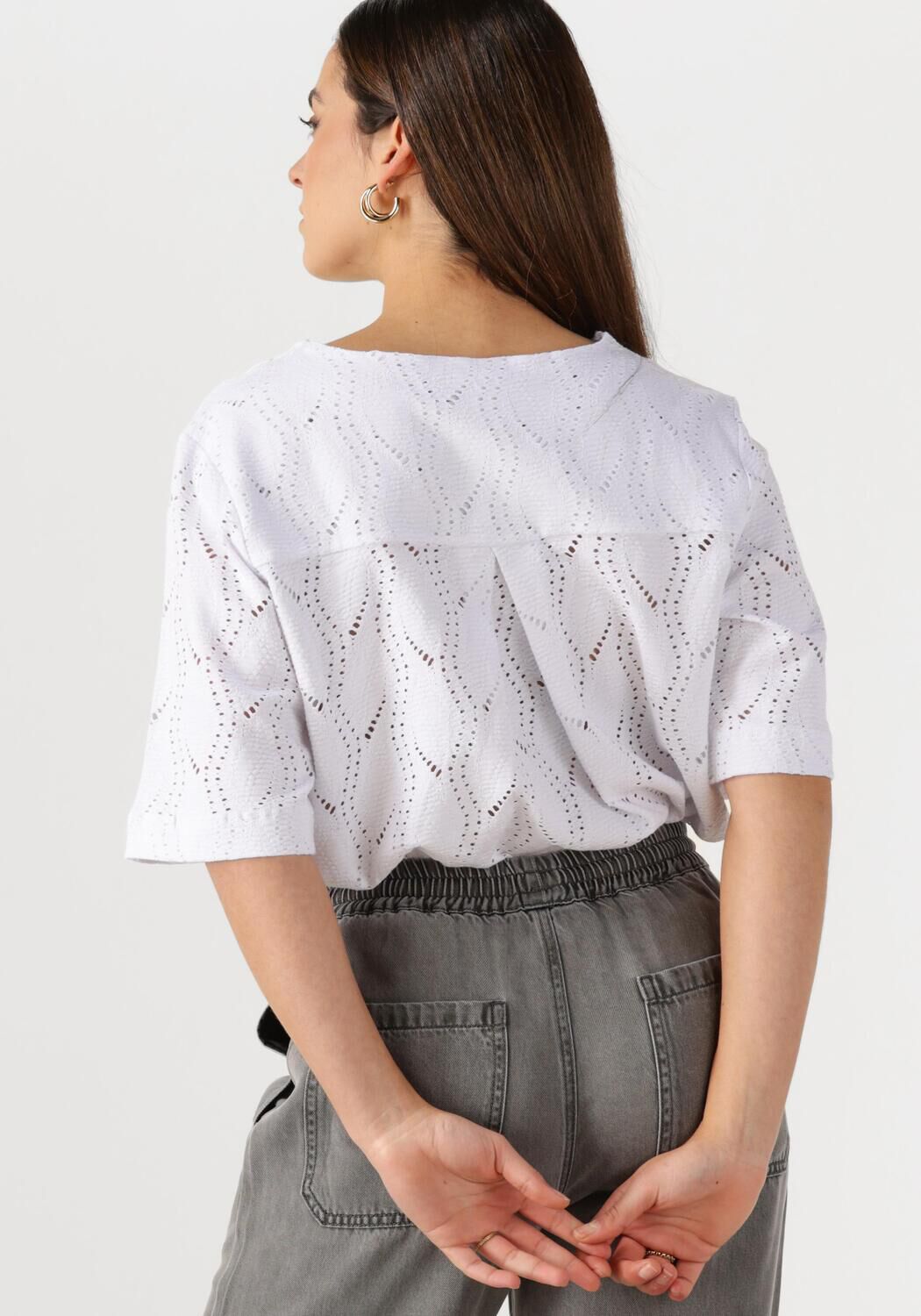 OBJECT Dames Tops & T-shirts Objava 2 4 Lo O-neck Top Wit