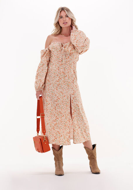 Multi NA-KD Midi jurk CUPS DETAIL COTTON LS MIDI DRESS - large