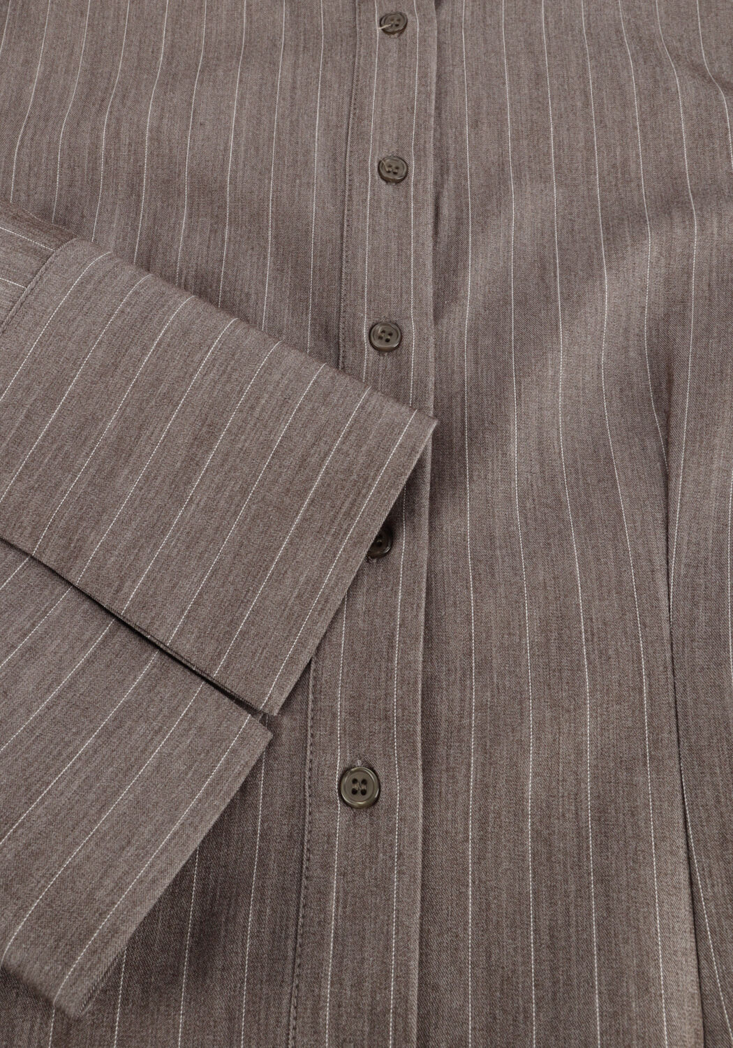 Taupe NEO NOIR Blouses ROSA PINSTRIPE MELANGE SHIRT - large