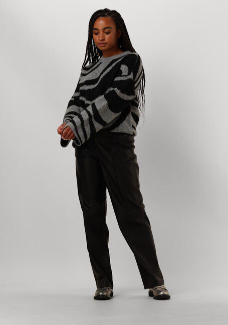 Grijze OBJECT Trui OBJDIANA LO L/S KNIT PULLOVER - large