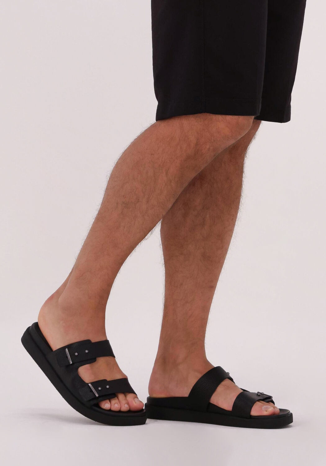 zwarte calvin klein sandalen double strap sandal