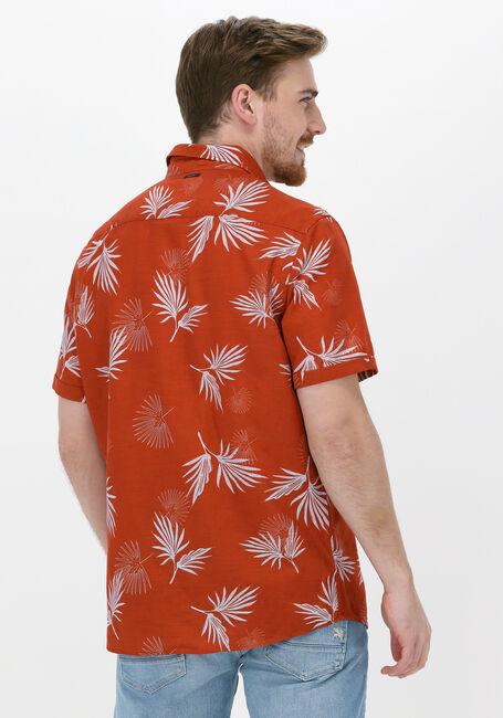 Rode VANGUARD Casual overhemd SHORT SLEEVE SHIRT PRINTED TENCEL COTTON LINEN - large