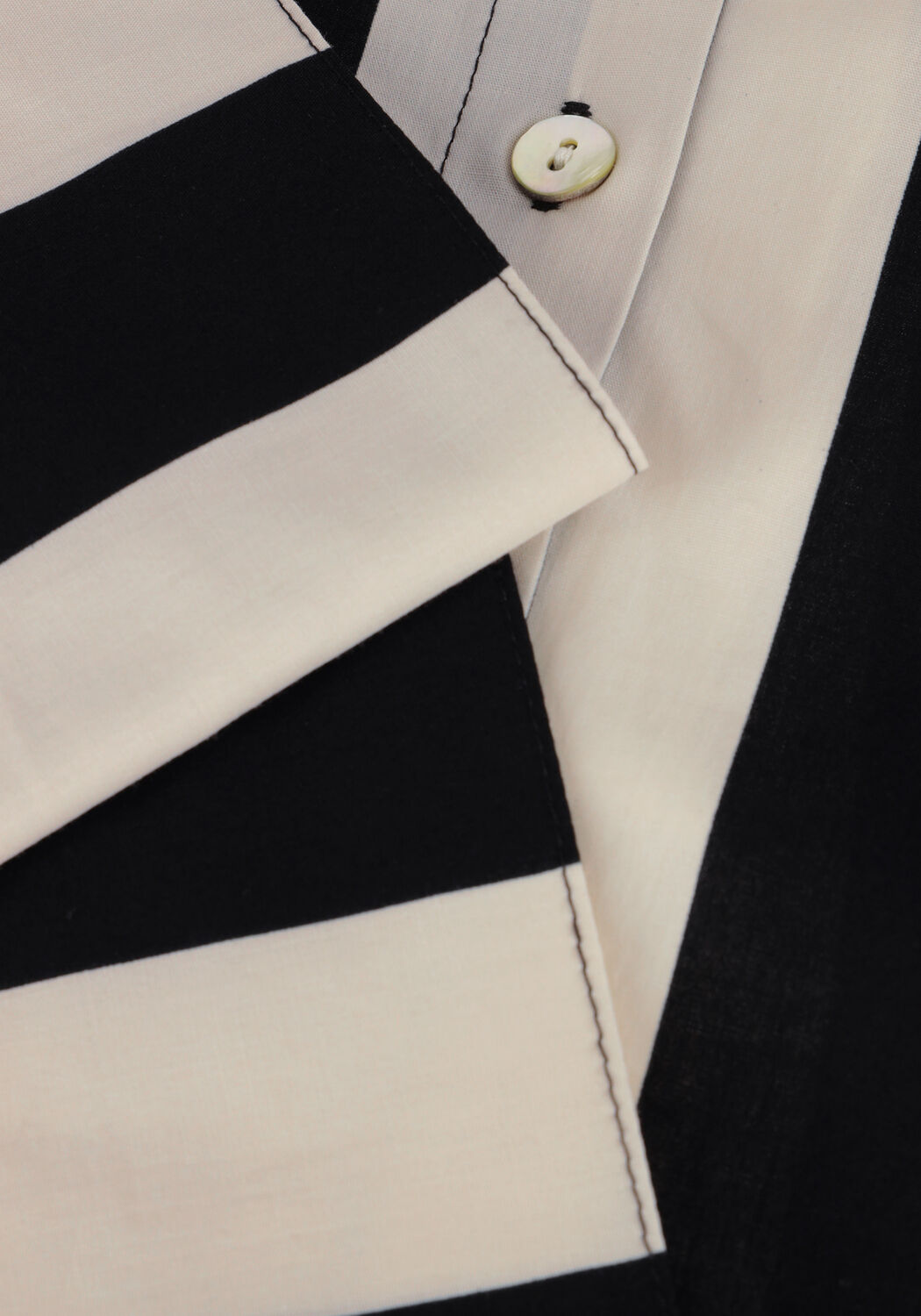 Zwarte SUMMUM Blouses BLOUSE BOW STRIPE PRINTED - large