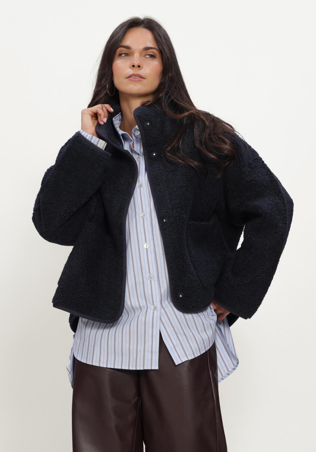KNIT-TED Dames Jassen Jill Jacket Donkerblauw