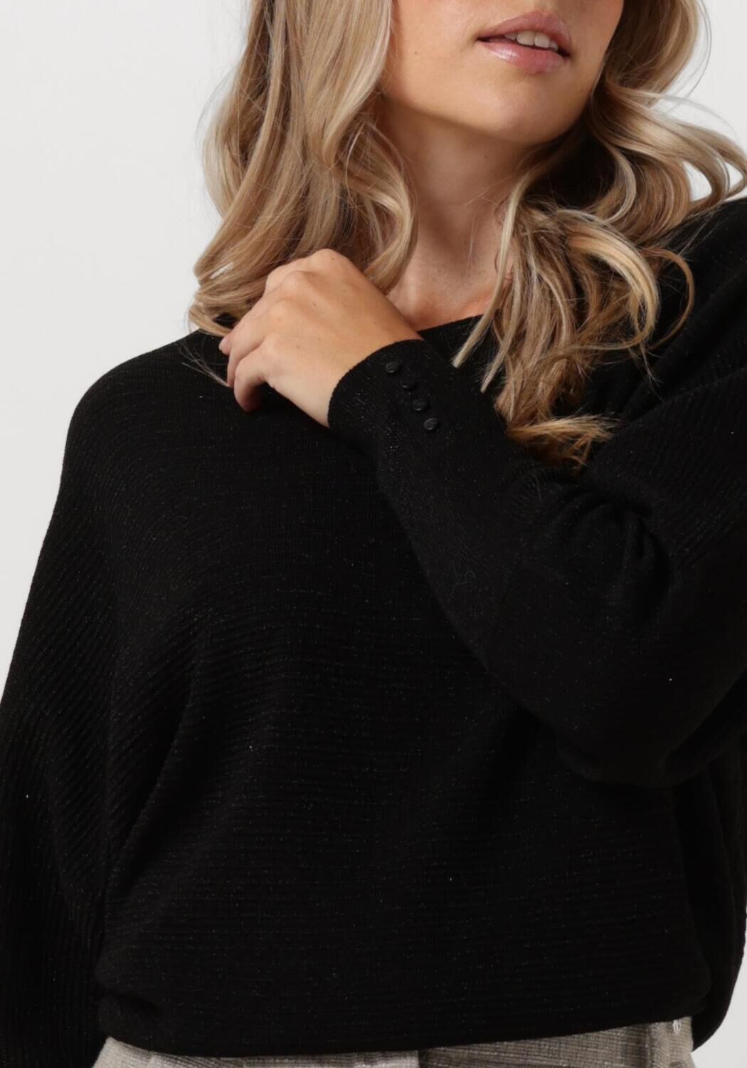 NUKUS Dames Truien & Vesten Batwing Pullover Lurex Zwart
