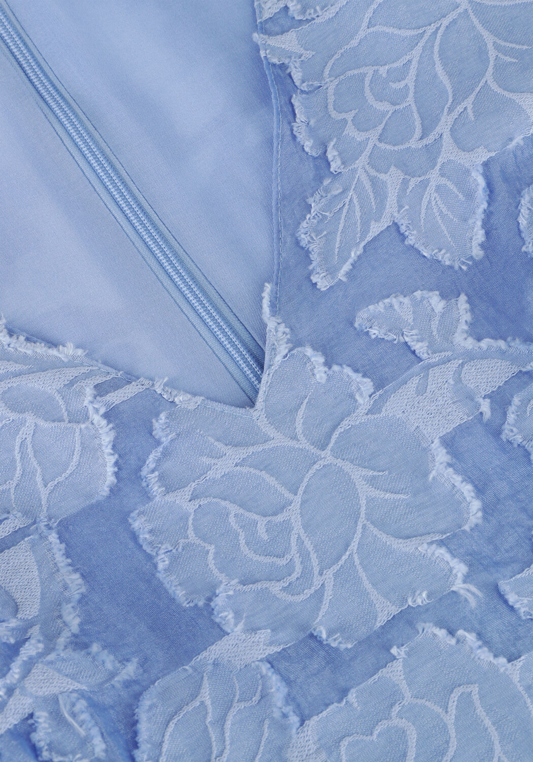 Lichtblauwe SELECTED WOMEN Mini jurk SLFCALLI-SADIE LS SHORT V-NECK DRESS FF - large